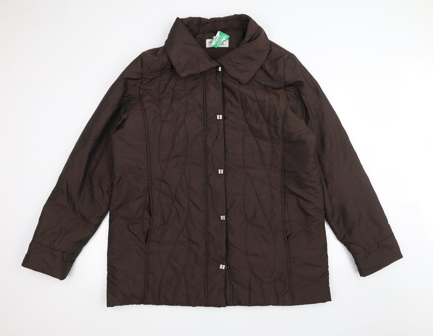 arquette Womens Brown   Pea Coat Coat Size 20