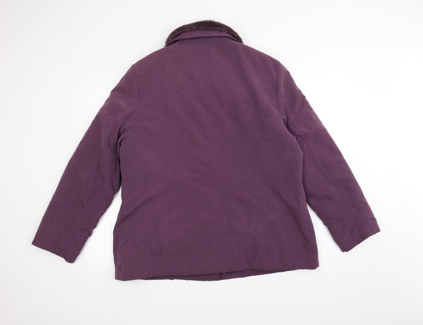 Elegance Womens Purple   Pea Coat Coat Size L