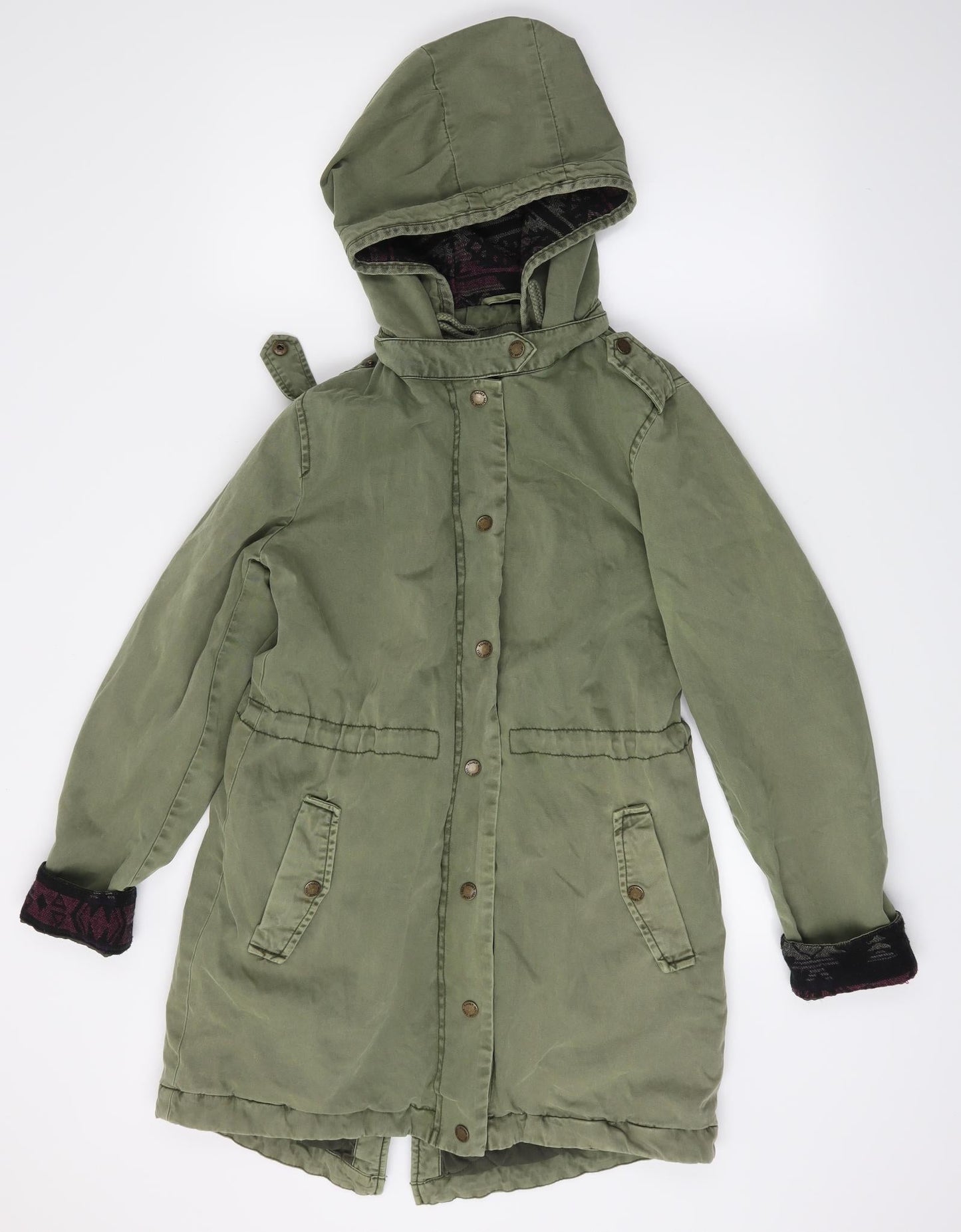 Debenhams Womens Green   Overcoat Coat Size 8