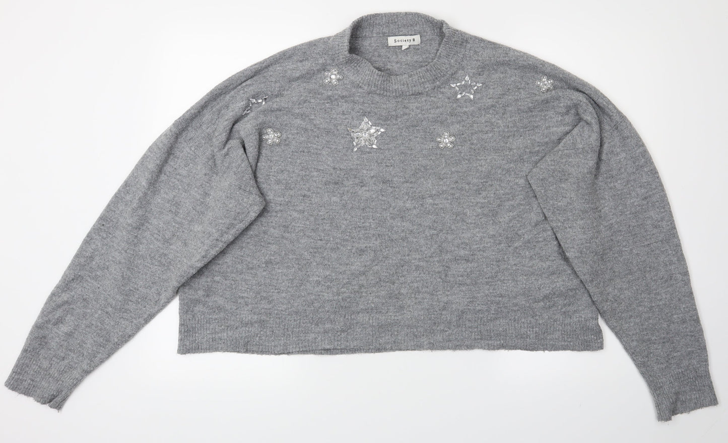 Society 8  Womens Grey   Pullover Jumper Size 14