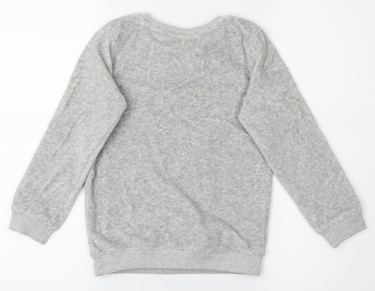 George Girls Grey   Pullover Jumper Size 6-7 Years  - Good Vibes