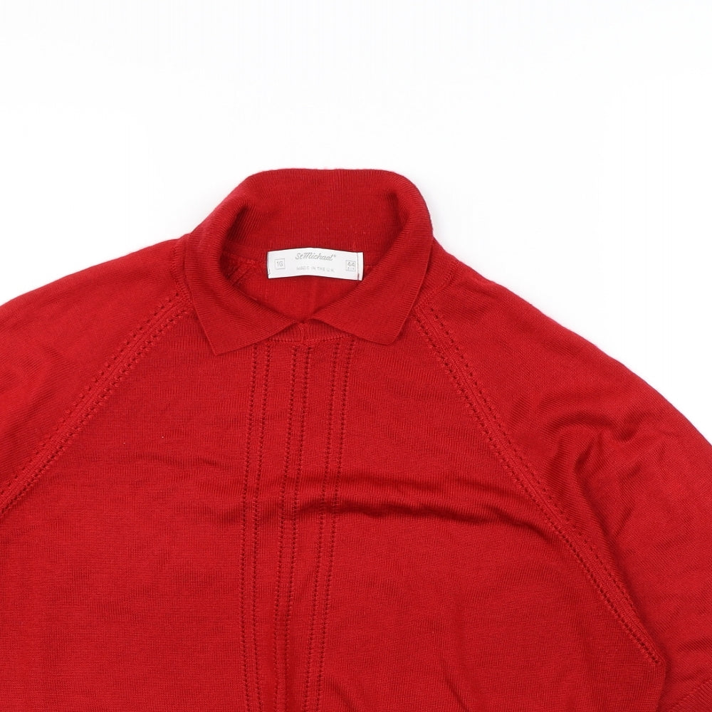 St Michael Womens Red   Pullover Sweatshirt Size 16