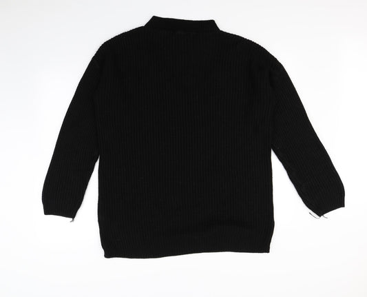 Misguided   Womens Black   Pullover Jumper Size S  - Distressed