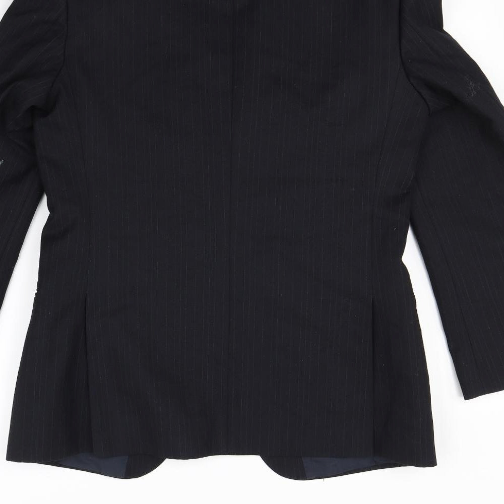 Preworn Mens Black   Jacket Blazer Size M  - Shoulder Pads