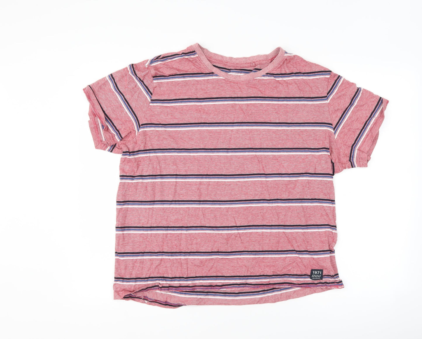 Canada Mens Red Striped   T-Shirt Size XL