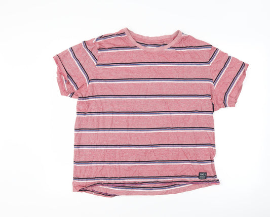 Canada Mens Red Striped   T-Shirt Size XL