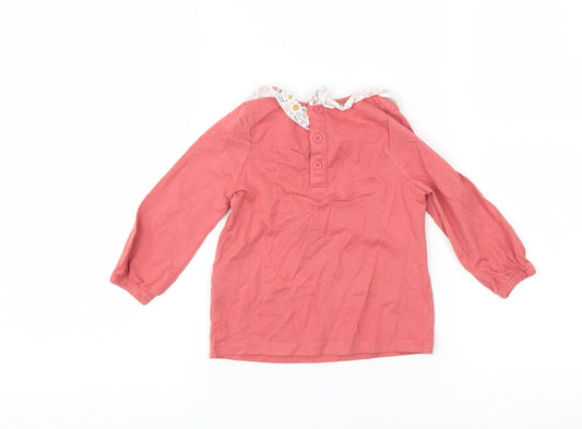 Matalan Girls Pink Floral  Basic T-Shirt Size 6-9 Months