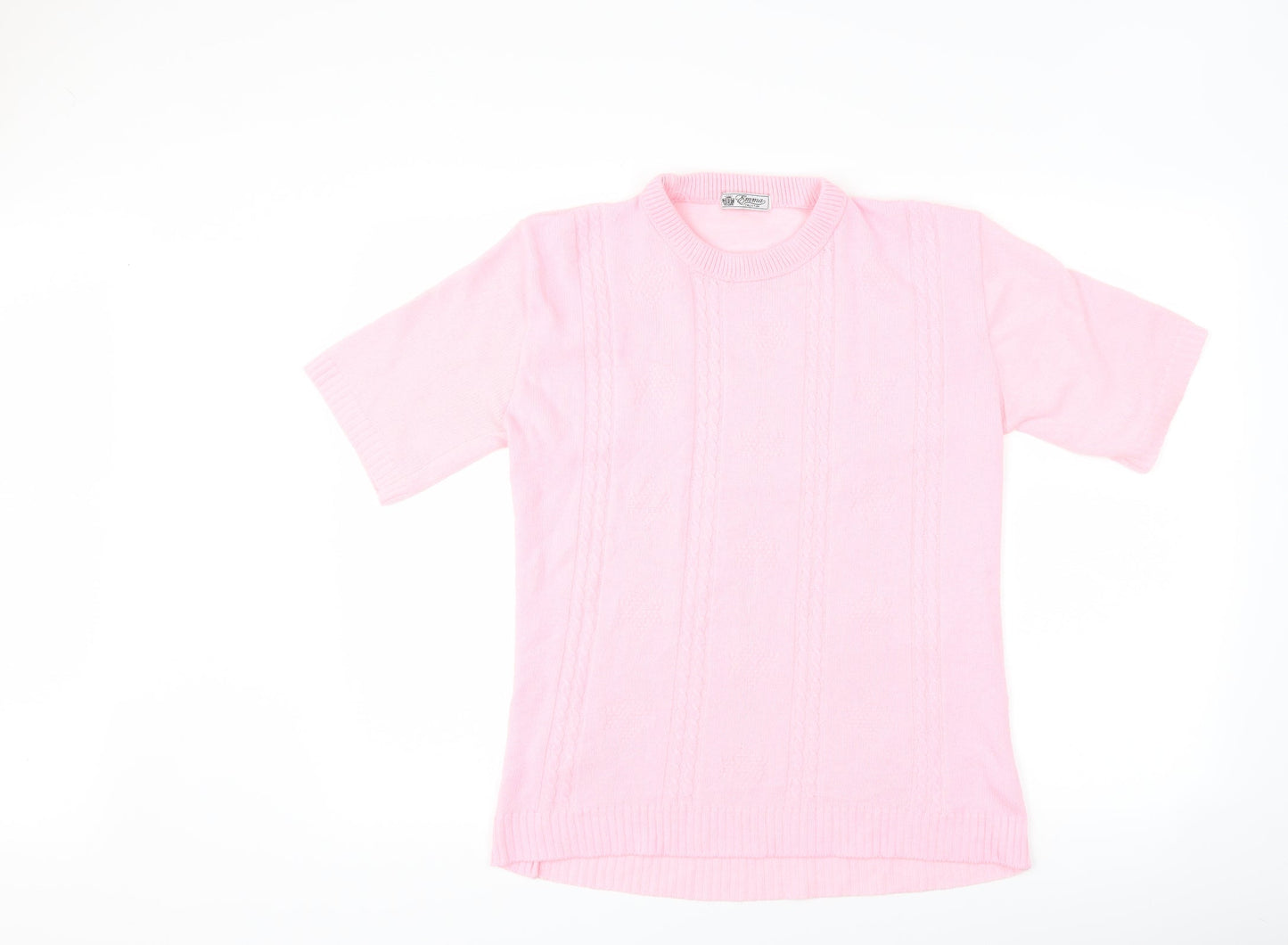 Emma Collection Womens Pink   Basic T-Shirt Size L