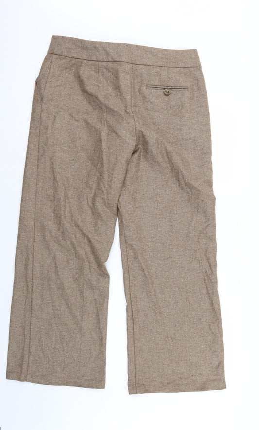 M&S Womens Brown   Trousers  Size 14 L29 in