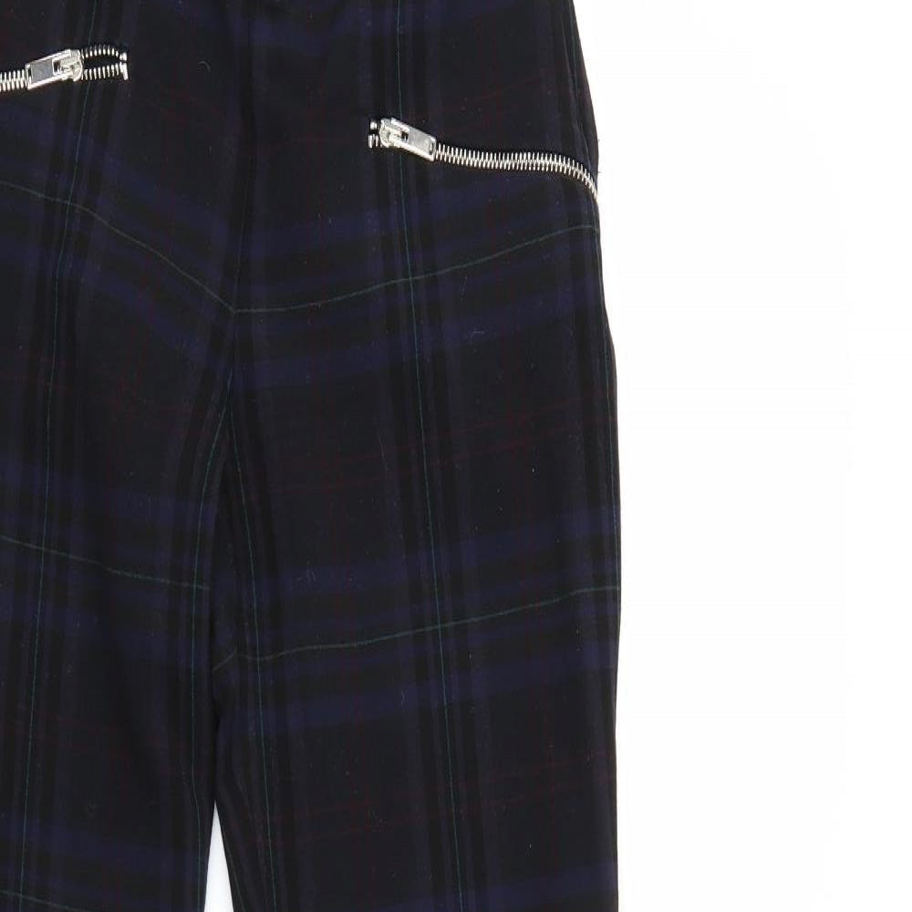 Zara Womens Multicoloured Check  Trousers  Size 4 L27 in