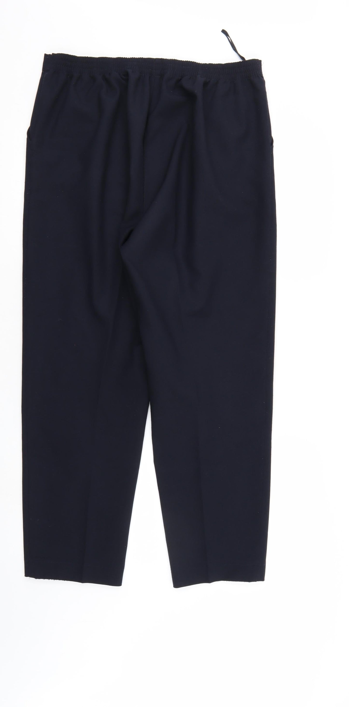 Sarah Hamilton Womens Blue   Trousers  Size 14 L26 in - Elastic Waist