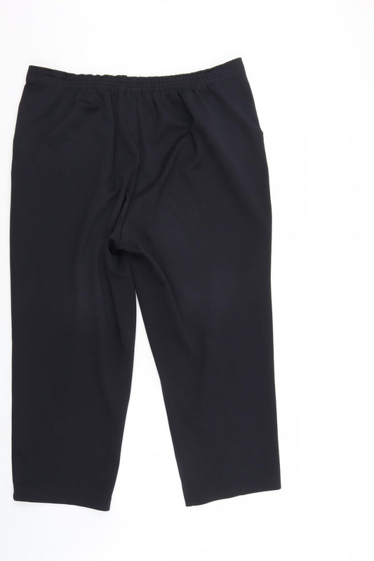 BM Womens Black   Trousers  Size 16 L25 in - Elastic Waist