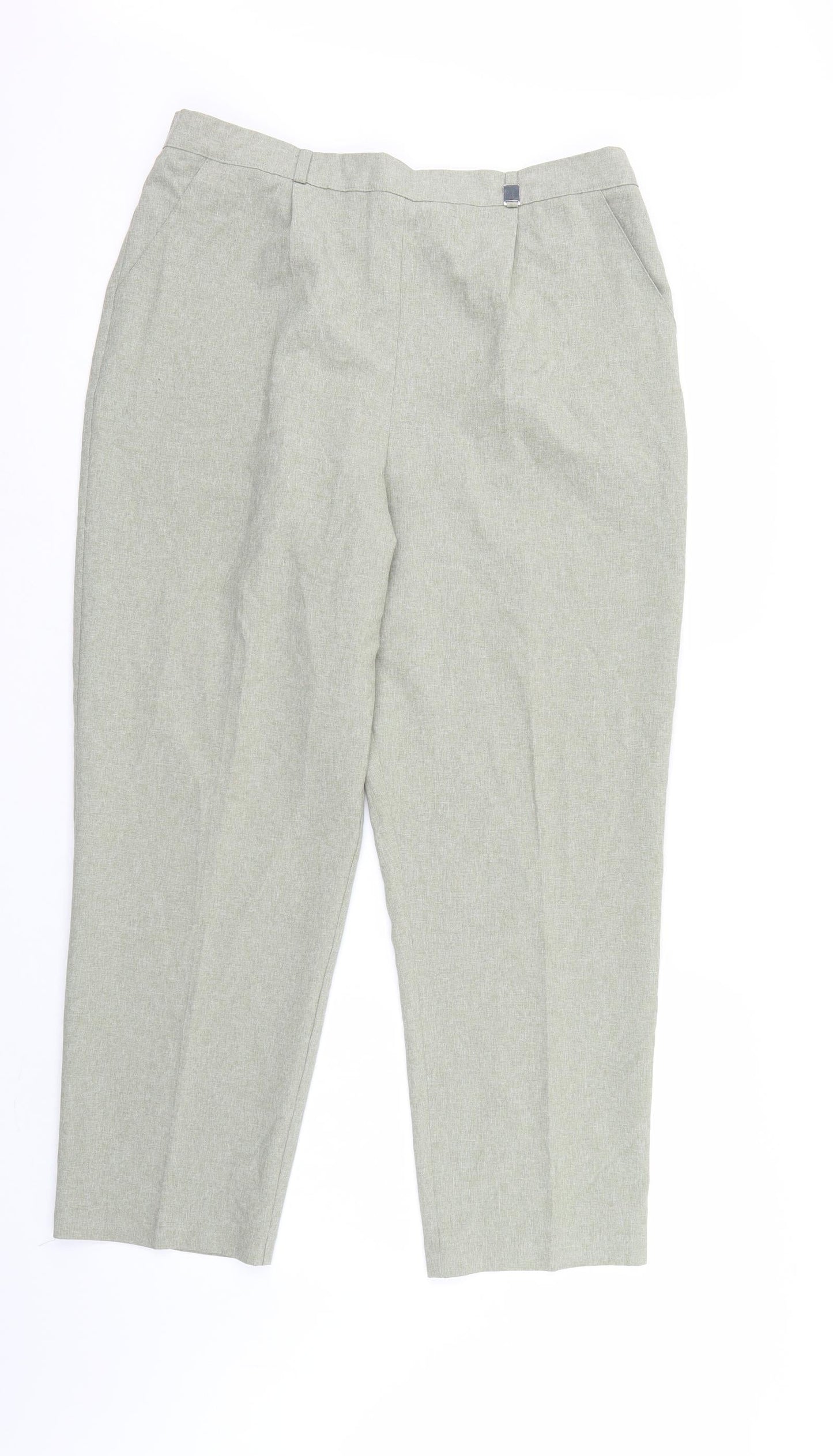 Classic Womens Green   Trousers  Size 18 L26 in - Elastic Waist