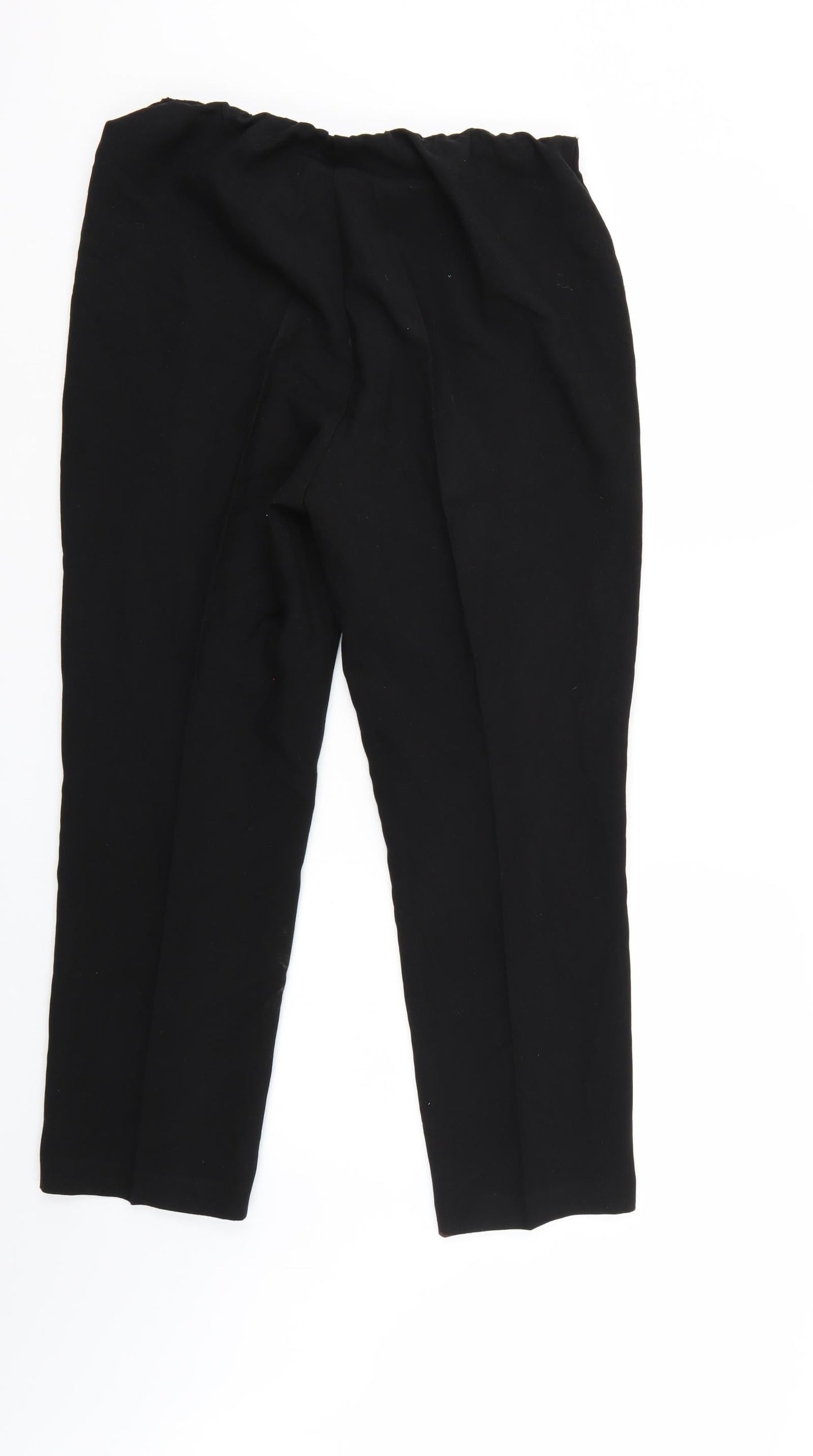 Julipa Womens Black   Trousers  Size 14 L26 in - Elastic Waist