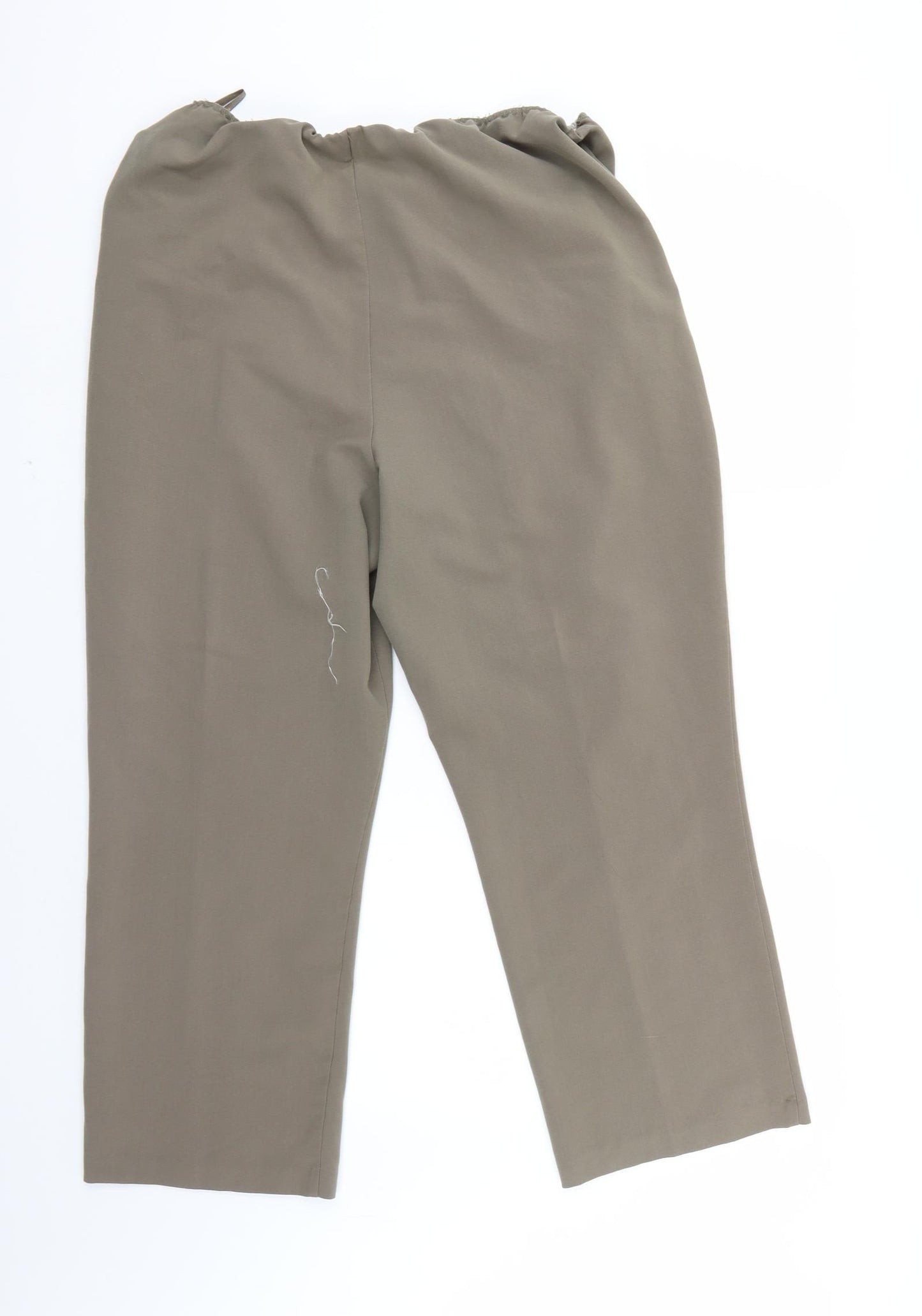 BM Womens Beige   Trousers  Size 18 L26 in - Elastic Waist
