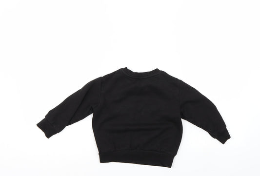 H&M Boys Black   Pullover Sweatshirt Size 3-4 Years