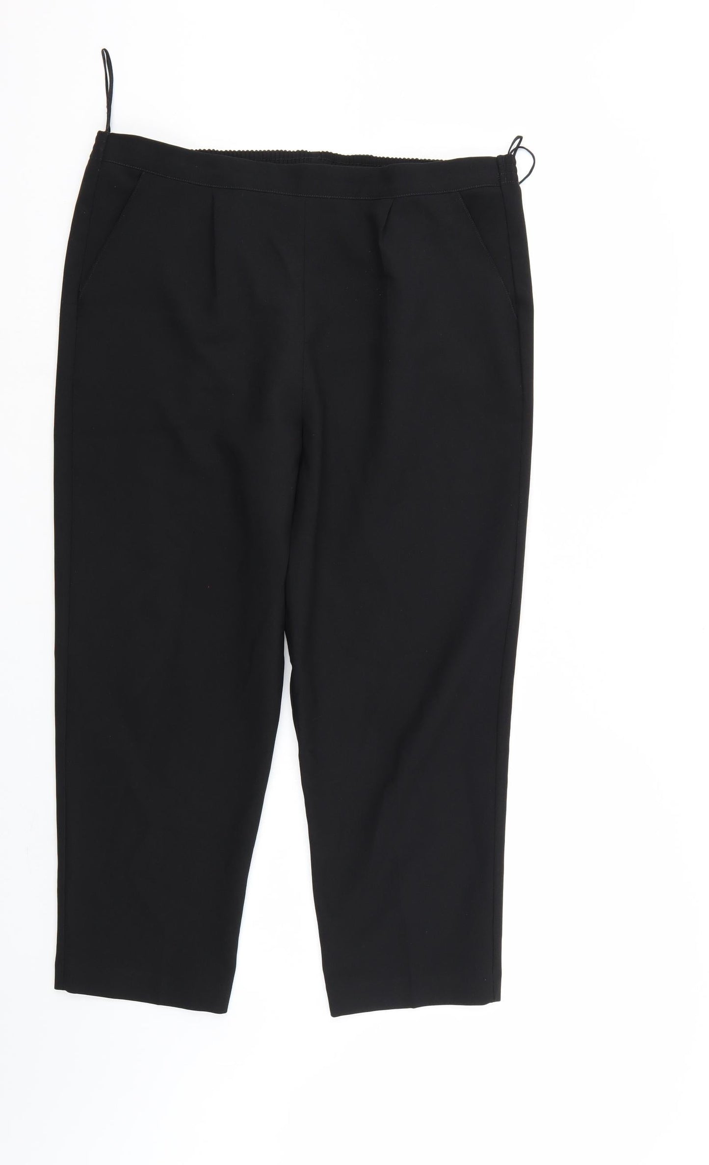 Sarah Hamilton Womens Black   Trousers  Size 14 L25 in - Elastic Waist