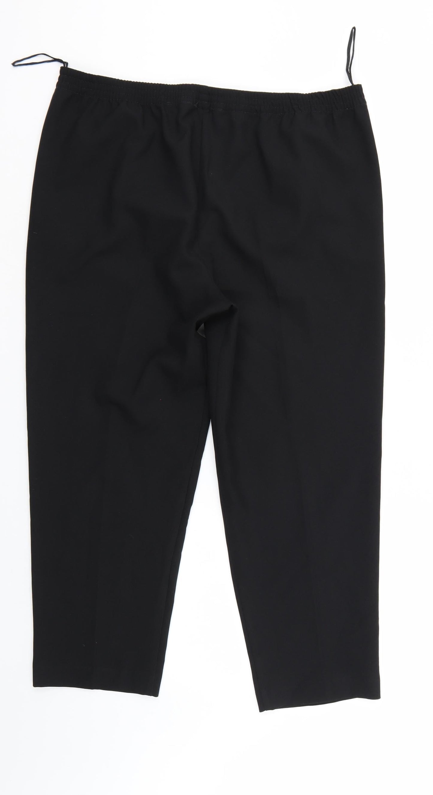 Sarah Hamilton Womens Black   Trousers  Size 14 L25 in - Elastic Waist