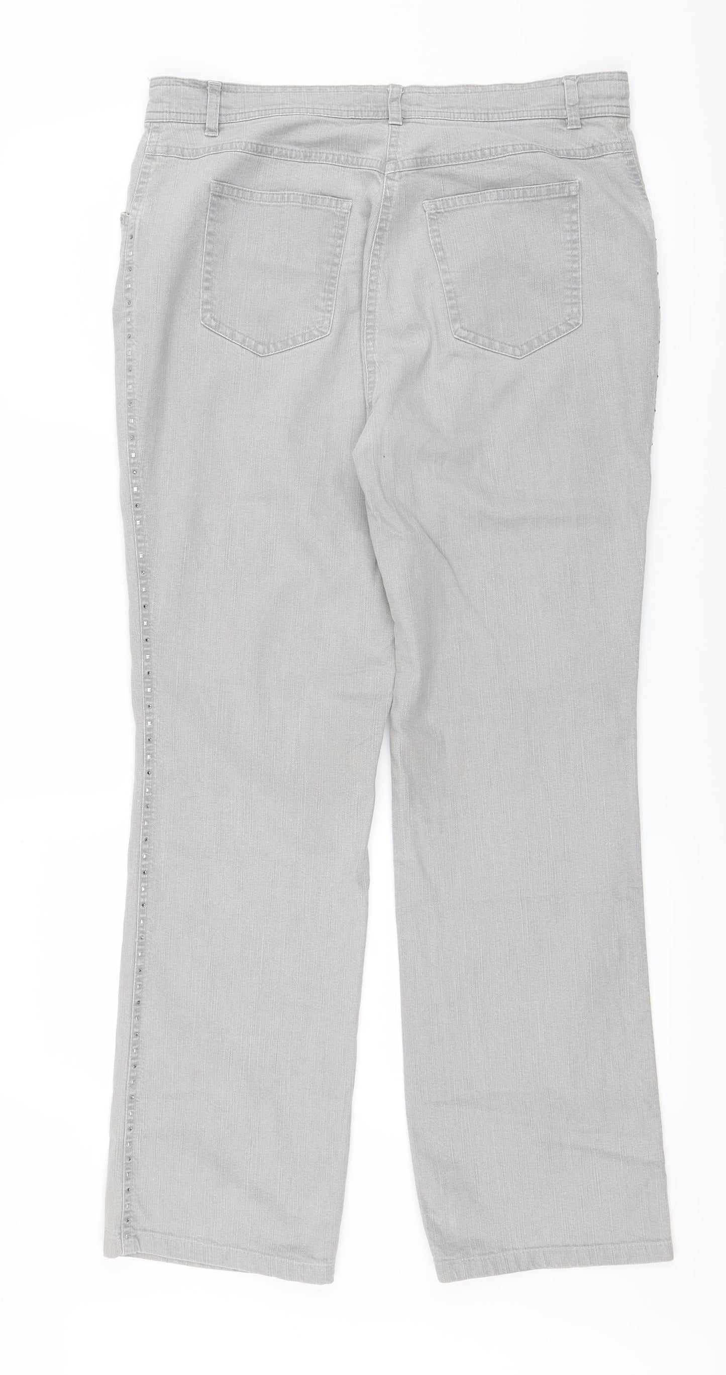 Bonita Womens Grey  Denim Straight Jeans Size 31 in L28 in
