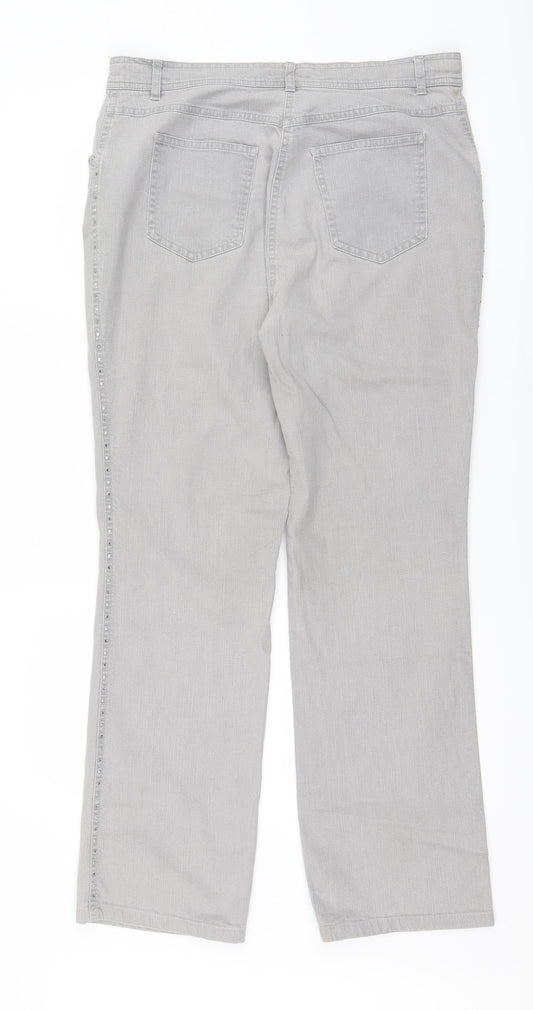 Bonita Womens Grey  Denim Straight Jeans Size 31 in L28 in