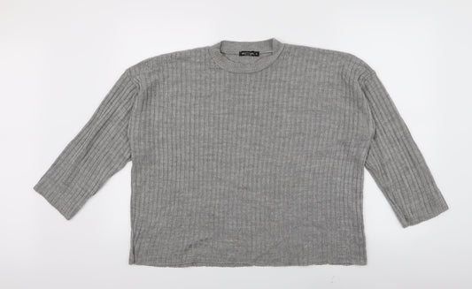 nastygal Womens Grey  Knit Pullover Jumper Size 10