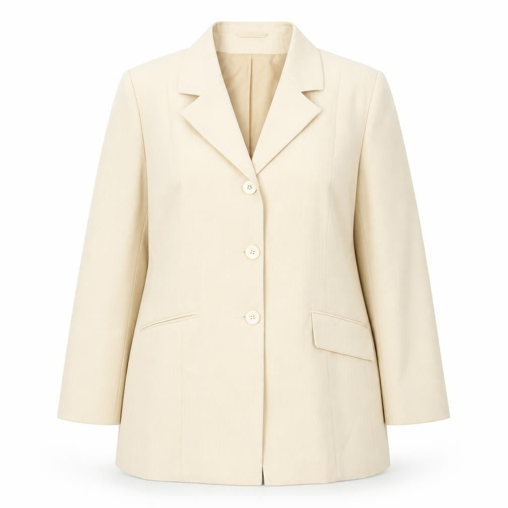 Just Jamie Womens Yellow Striped  Jacket Suit Jacket Size 16