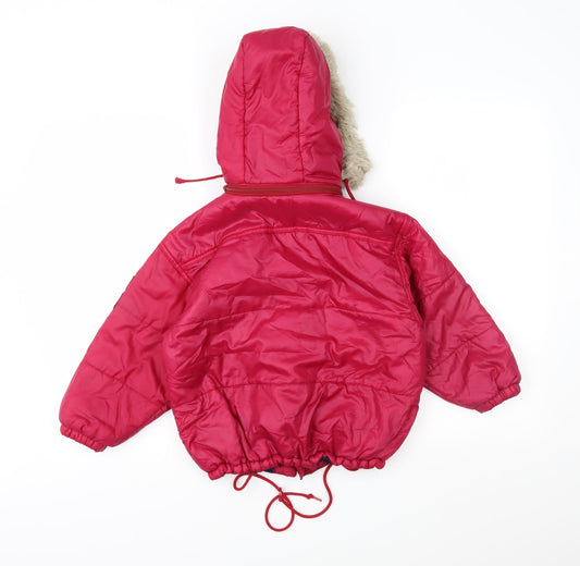 Peanuts Girls Pink   Parka Jacket Size 6 Years
