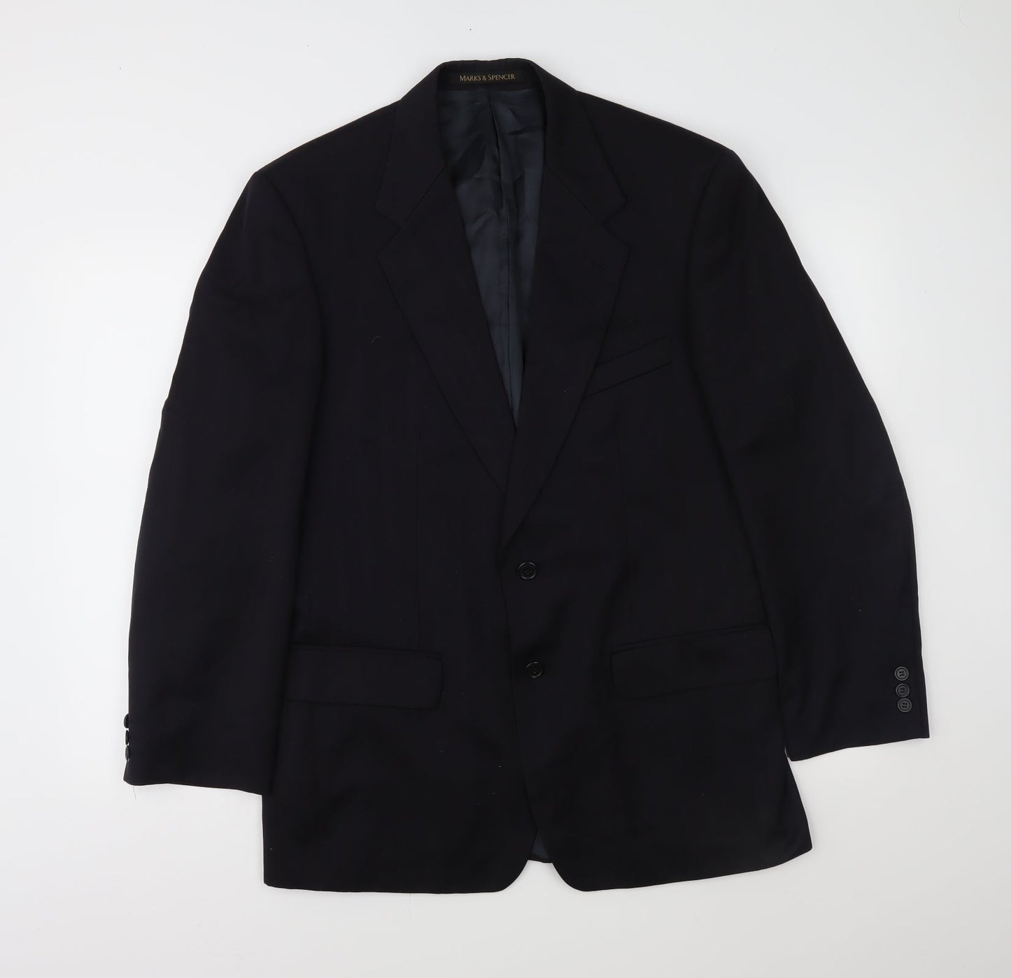 Marks and Spencer Mens Blue Striped  Jacket Suit Jacket Size 40