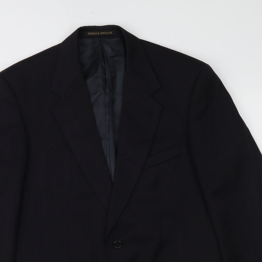 Marks and Spencer Mens Blue Striped  Jacket Suit Jacket Size 40