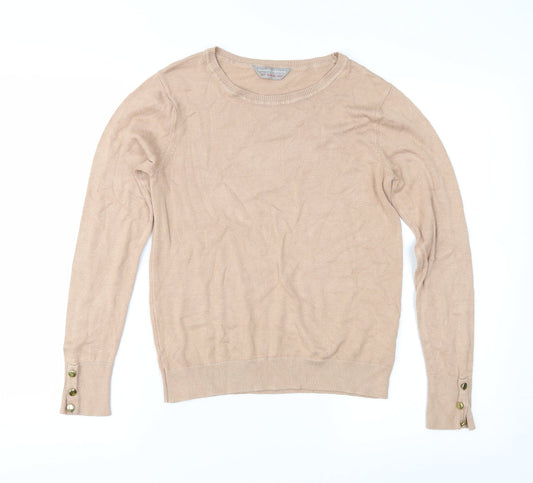 Dorothy Perkins Womens Brown  Knit Pullover Jumper Size 8