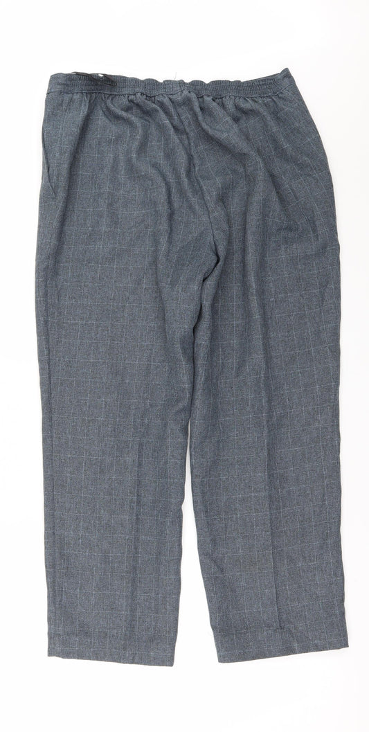 EWM Womens Green Check  Trousers  Size 16 L26 in