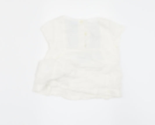 Gap Girls White   Tunic Blouse Size 18-24 Months