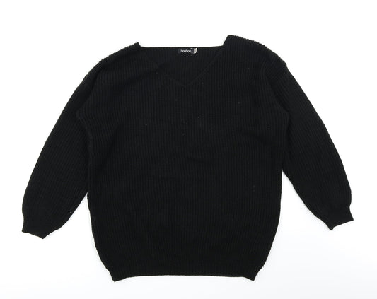Boohoo Womens Black   Pullover Jumper Size 16
