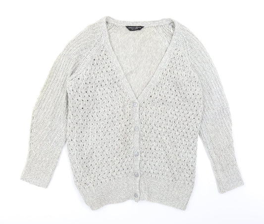 Dorothy Perkins Womens Grey   Cardigan Jumper Size 12