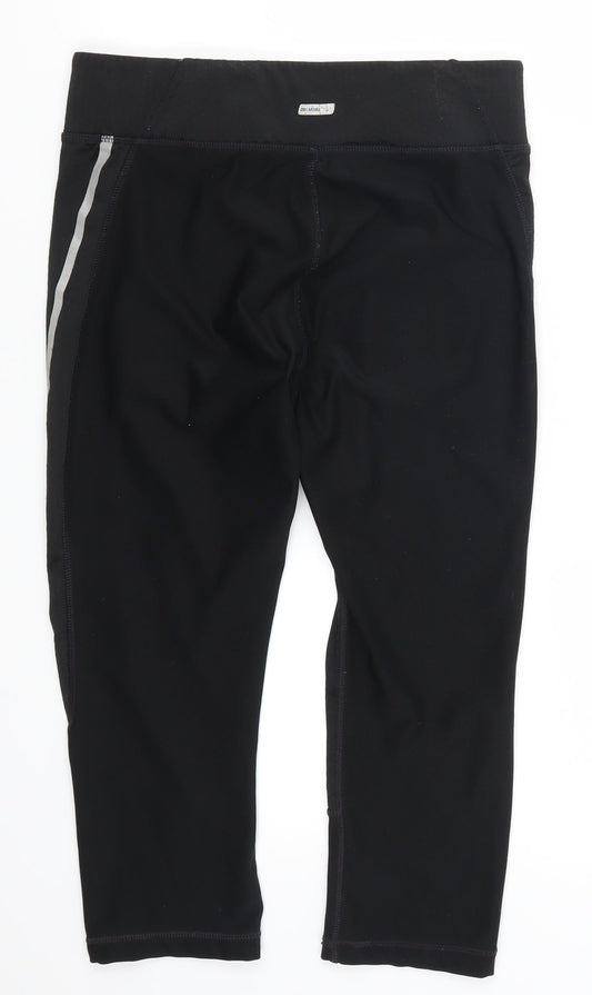 Athletic Works Womens Black   Cropped Leggings Size 8 L18 in