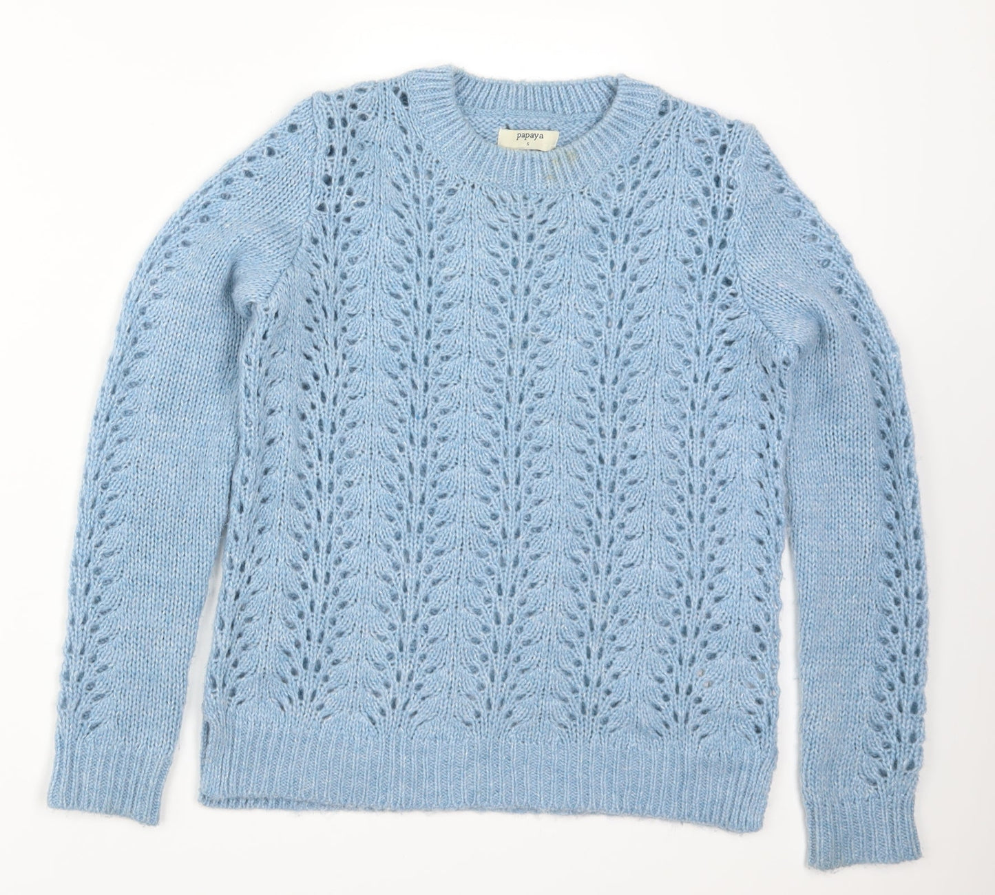 Papaya Womens Blue  Knit Pullover Jumper Size S
