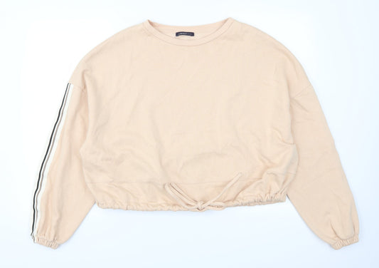 Marks and Spencer Womens Beige Striped  Pullover Sweatshirt Size 12