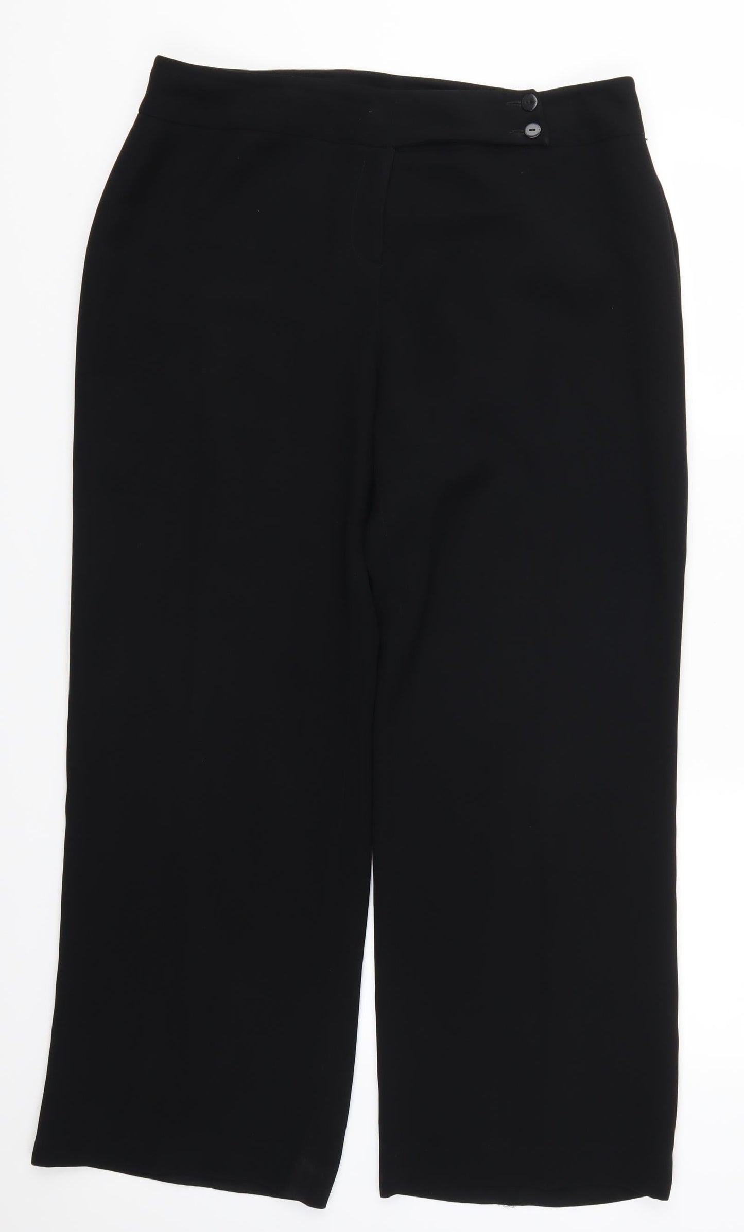 Preworn Womens Black   Trousers  Size 34 in L28 in