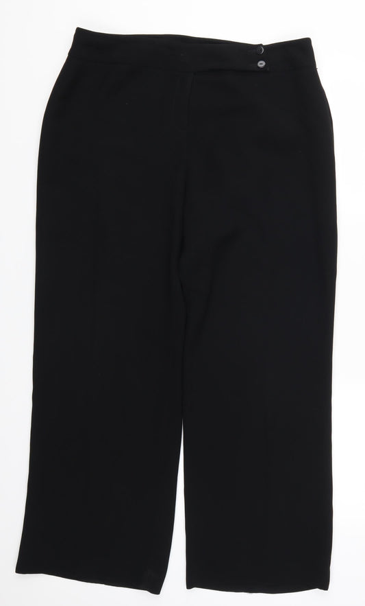 Preworn Womens Black   Trousers  Size 34 in L28 in