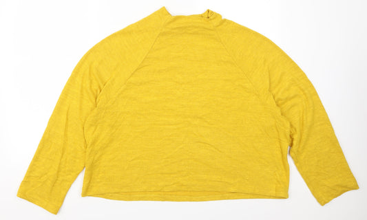 H&M Womens Yellow   Pullover Jumper Size L