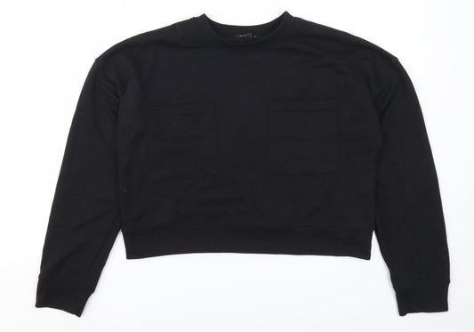 I SAW IT FIRST Womens Black   Pullover Sweatshirt Size S