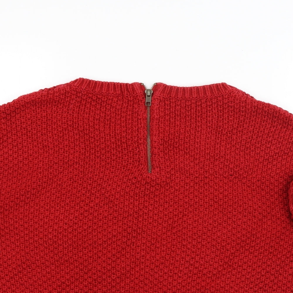 Marks and Spencer Womens Red  Knit Pullover Jumper Size 10