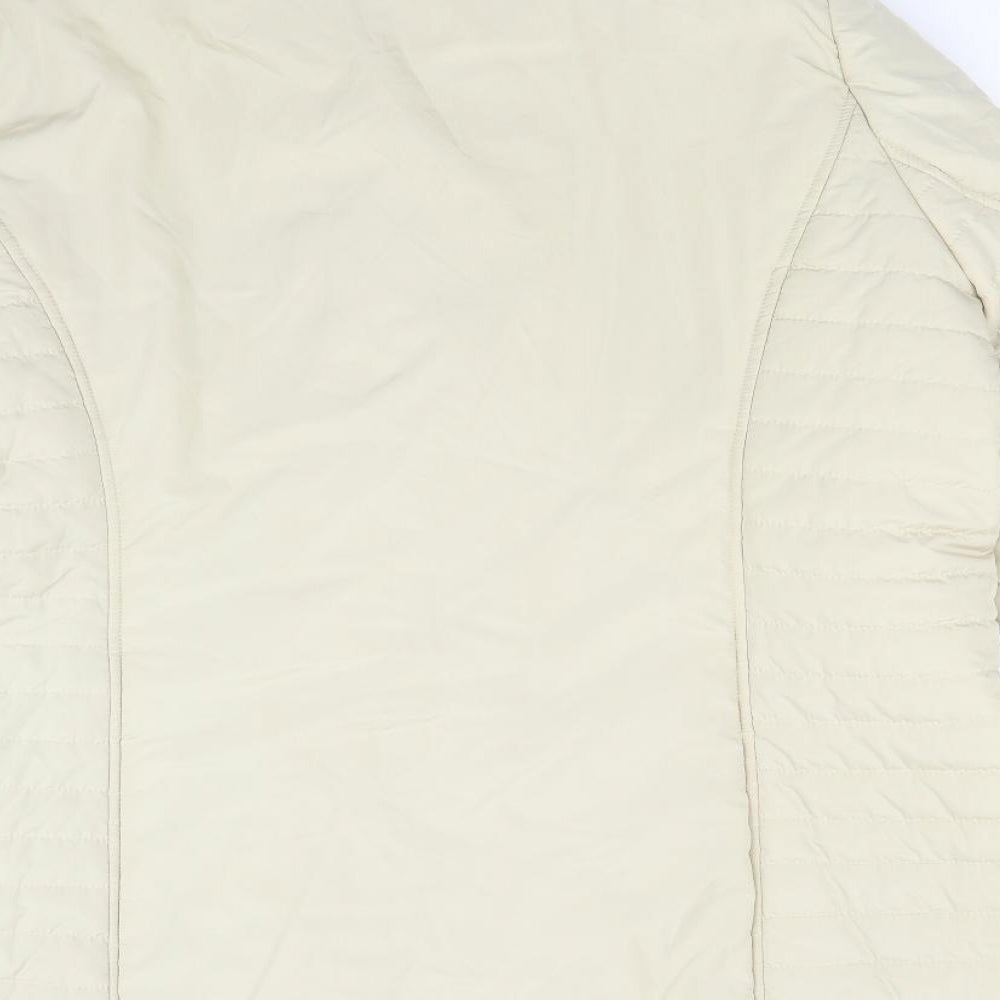 ELVI Womens Beige   Overcoat Coat Size L