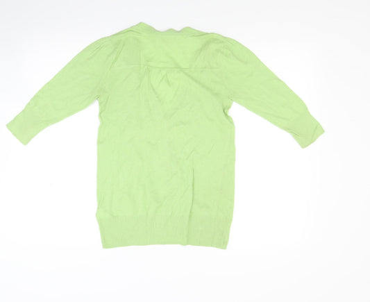 Crew Clothing Womens Green  Knit Cardigan Jumper Size S