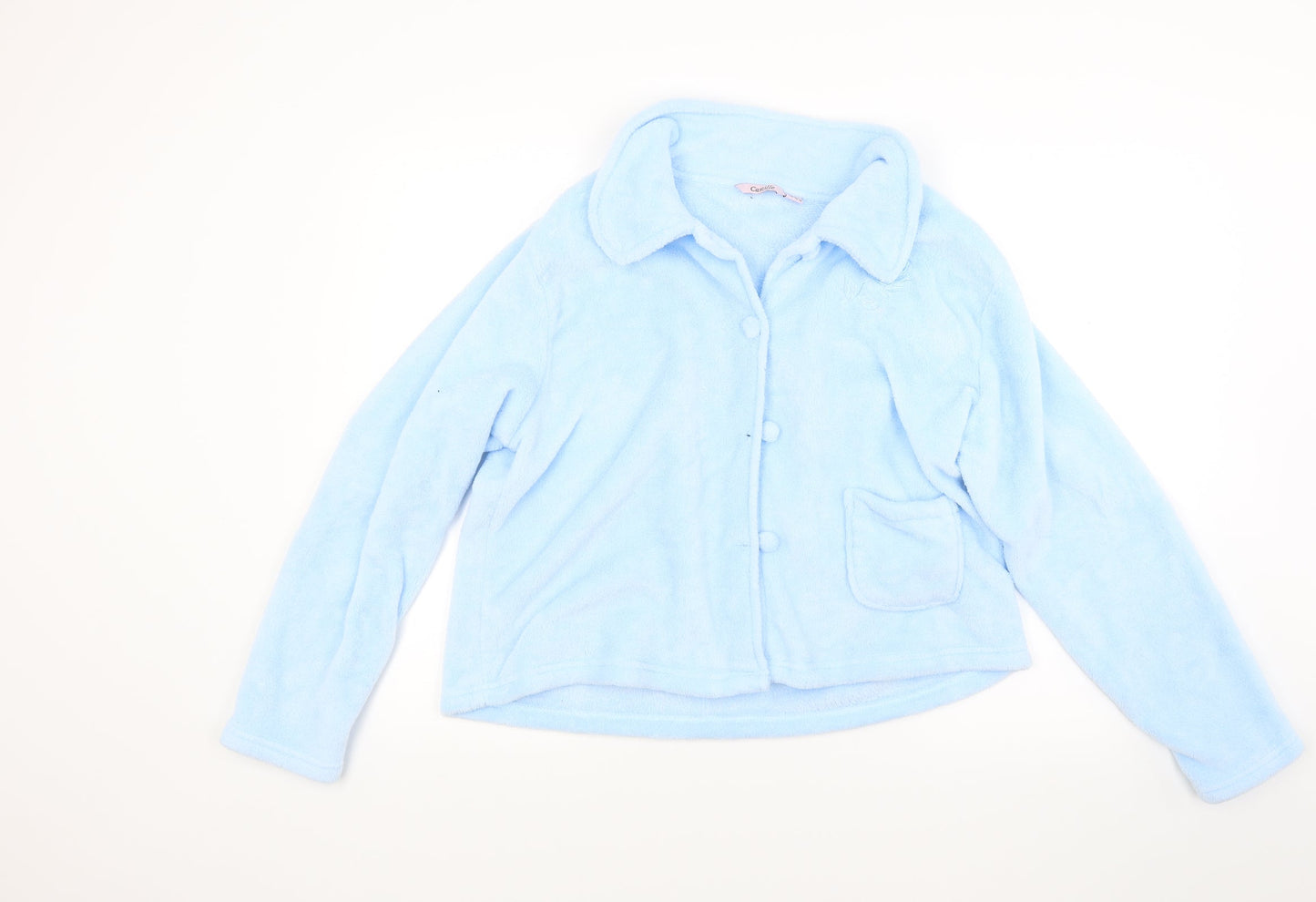 Camille Womens Blue  Fleece Top Pyjama Top Size 18