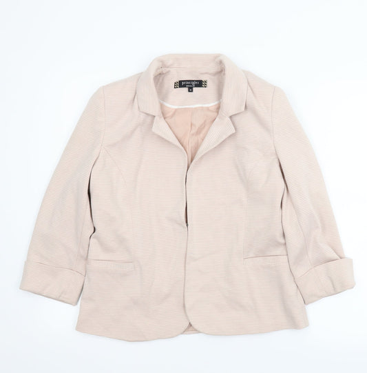 Princples Womens Pink Striped  Jacket  Size 12