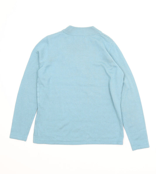 Bonmarché Womens Blue Floral  Pullover Jumper Size XS