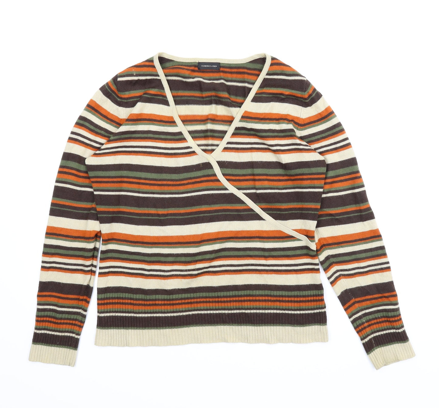 Florence & Fred Womens Brown Striped  Pullover Jumper Size 14