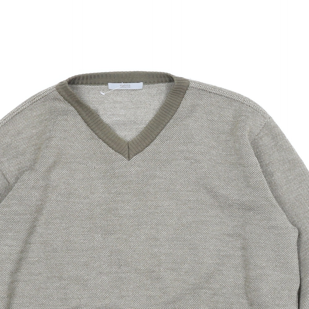 M&S Mens Green   Pullover Jumper Size M