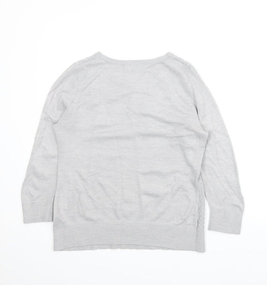 Per Una Womens Grey   Pullover Jumper Size M